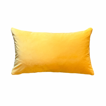 Yellow Velvet Lumbar Pillow / Small  24