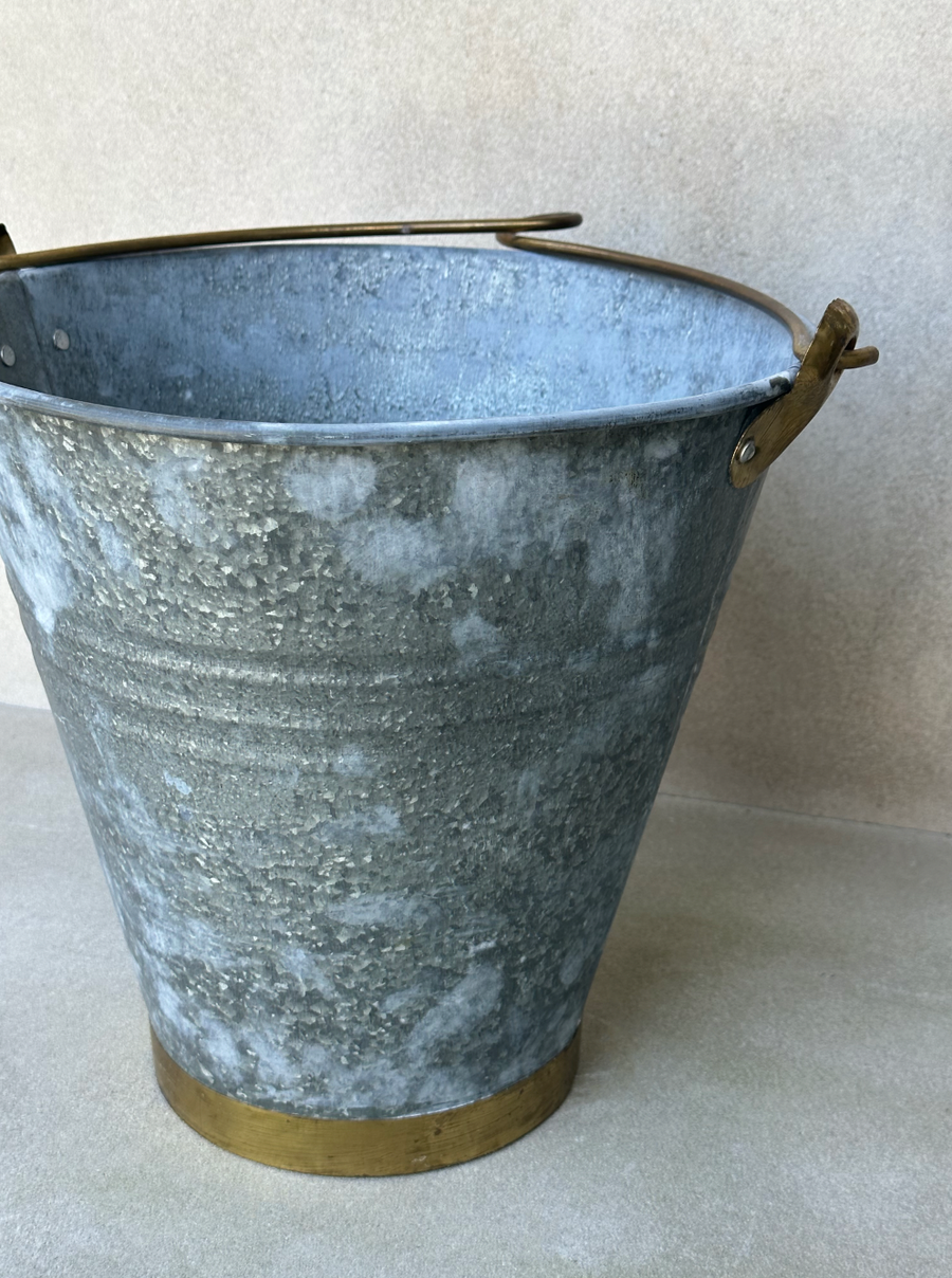 Vintage Zinc Dairy Bucket