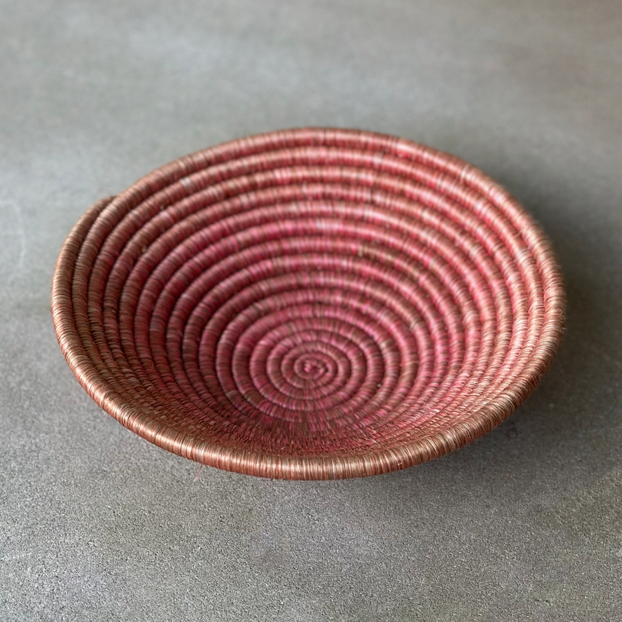 African woven Pink Bowl / small