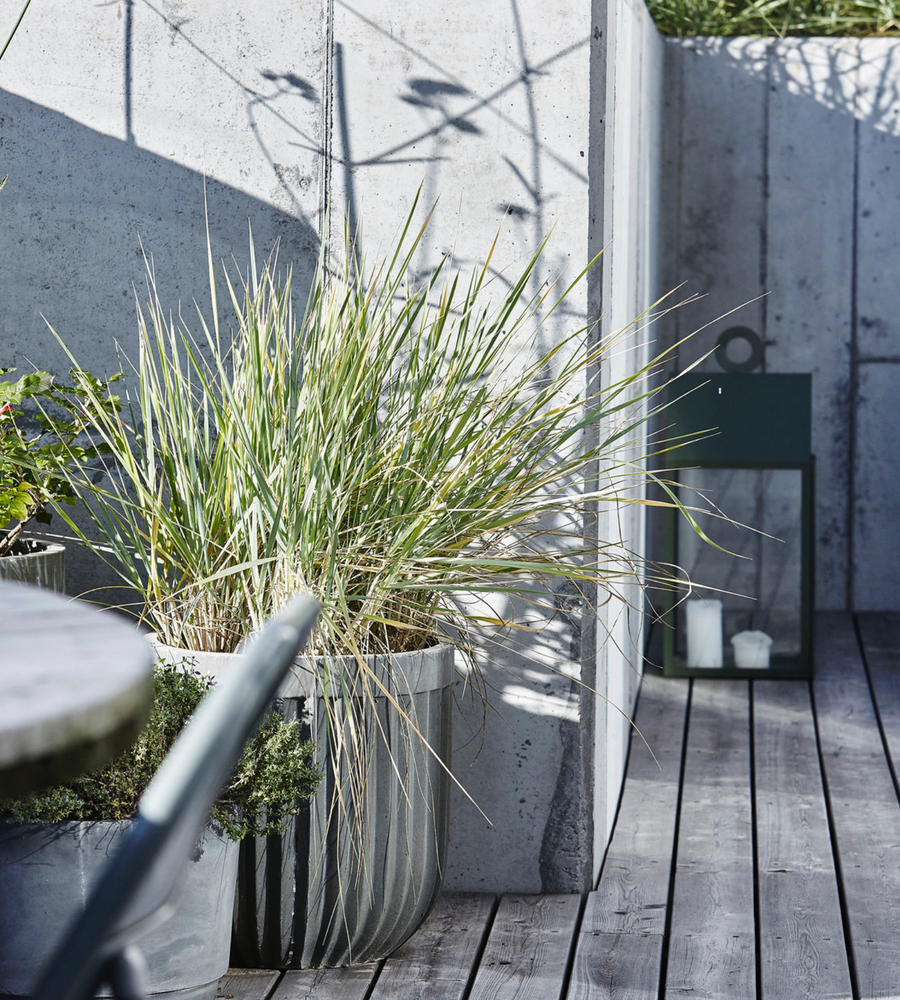 Concrete Ridged Planters