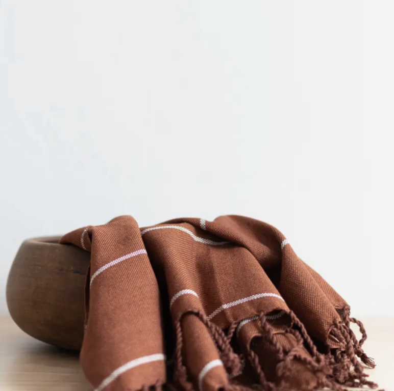 Woven Hand Towel in Cinnamon