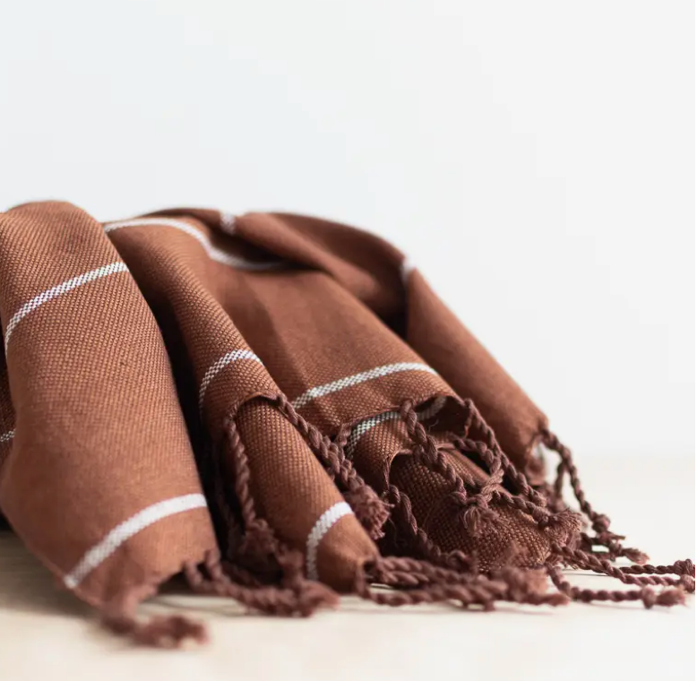 Woven Hand Towel in Cinnamon