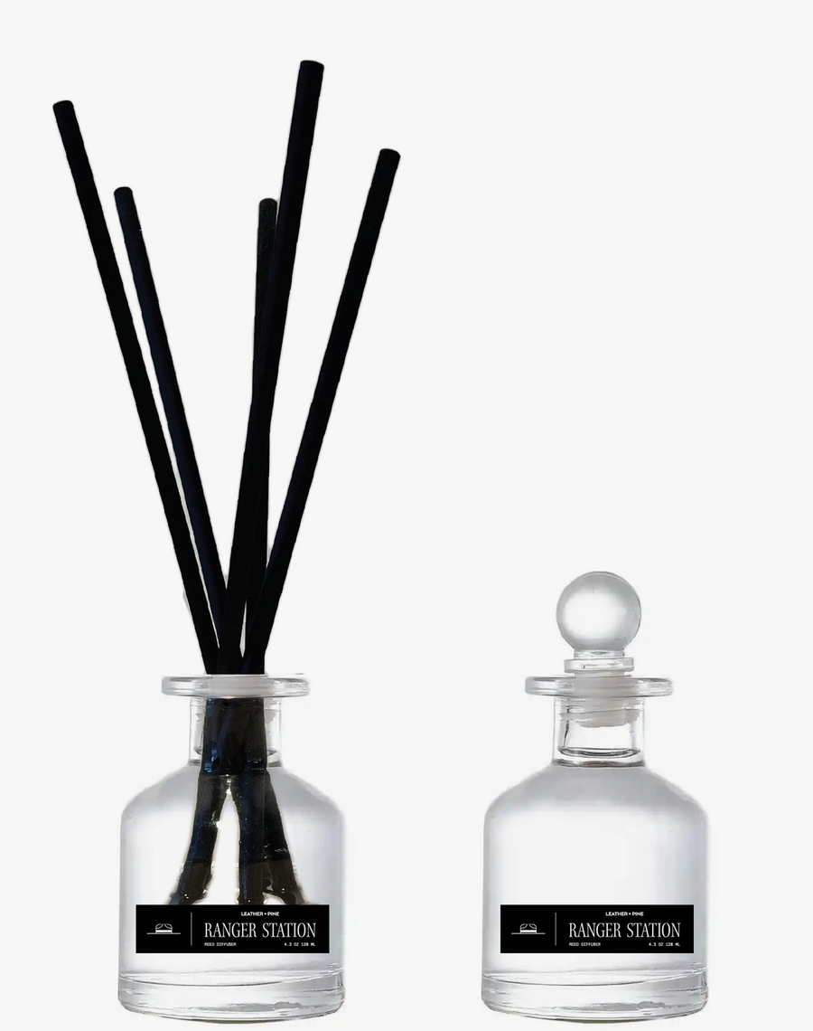 Leather + Pine Reed Diffuser