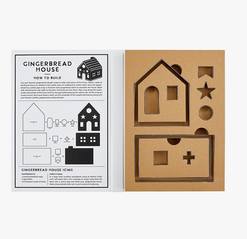 Gingerbread House Cookie Cutter Book Box - Set of 10