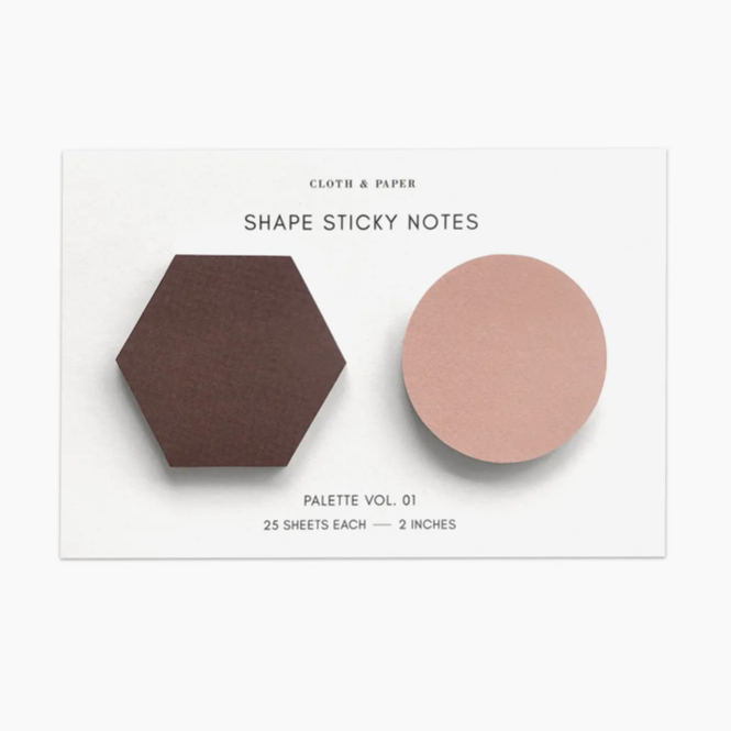 Shape Sticky Note Set / Bordeaux / Demure