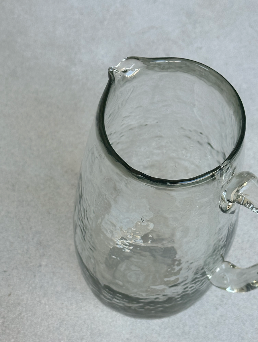 Pebbled Glass Pitcher