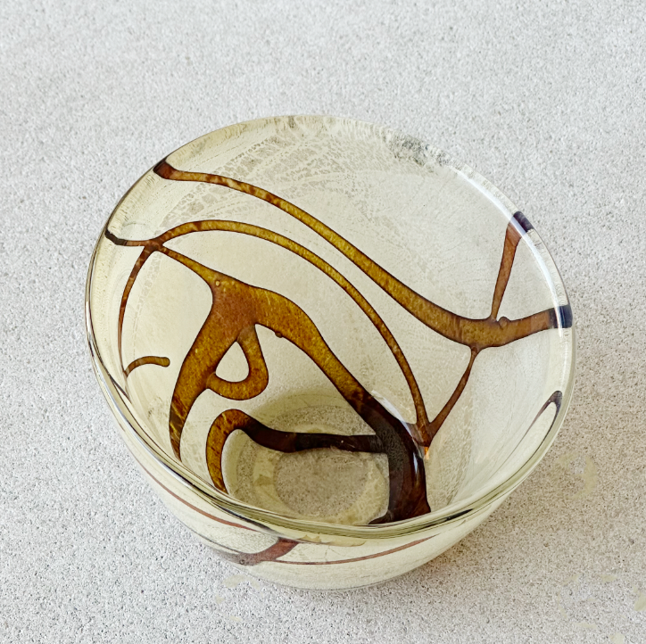 Vintage Swirl Glass Bowl