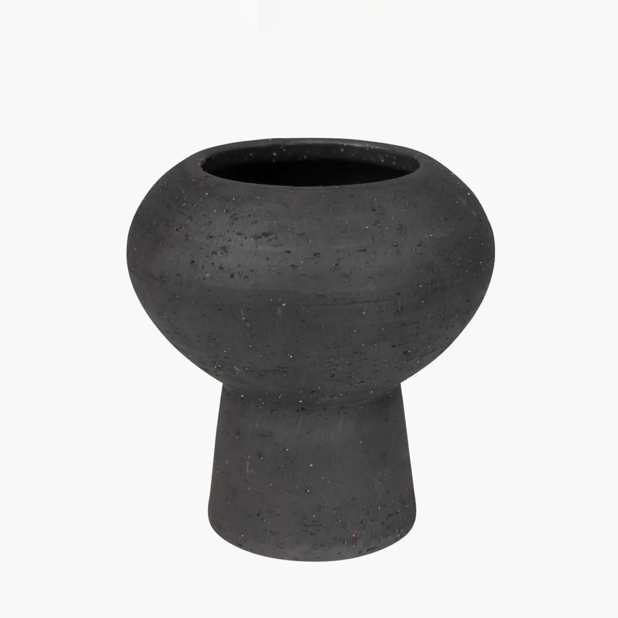 Mushroom Cruz Vase / Black