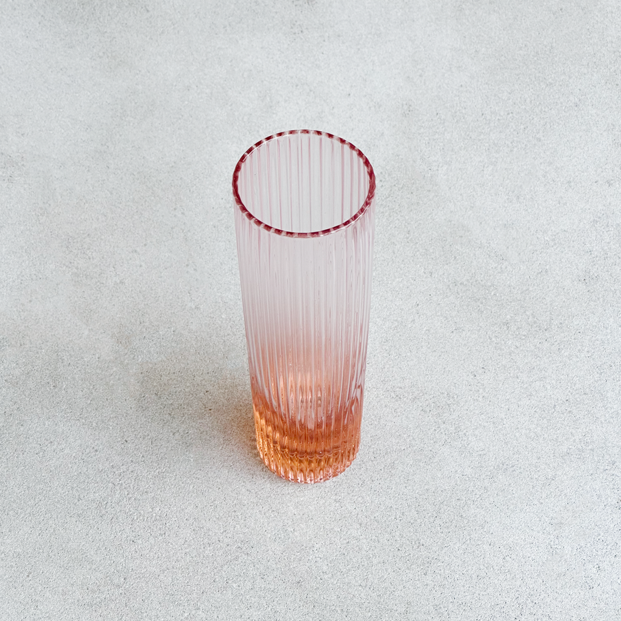 Pressed Pink Champagne Glass