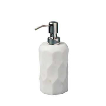 Faceted Marble Soap Dispenser