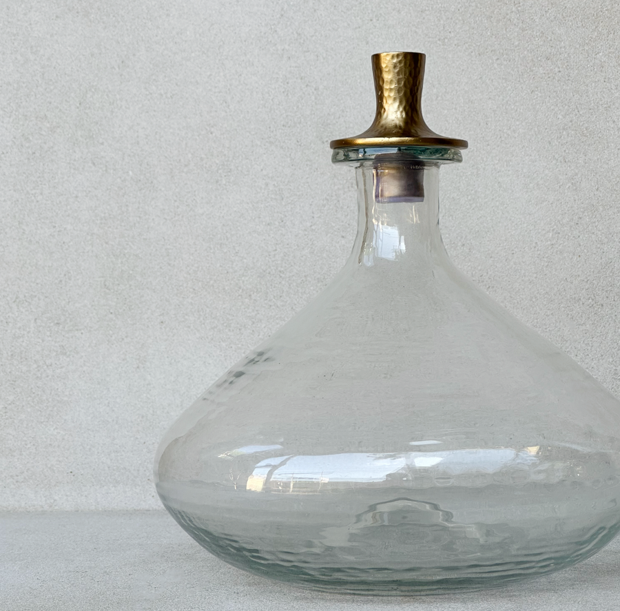 Pebbled Decanter Wide