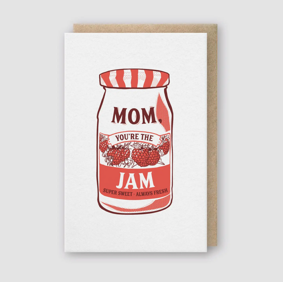 Mom You're the Jam Letterpress Card