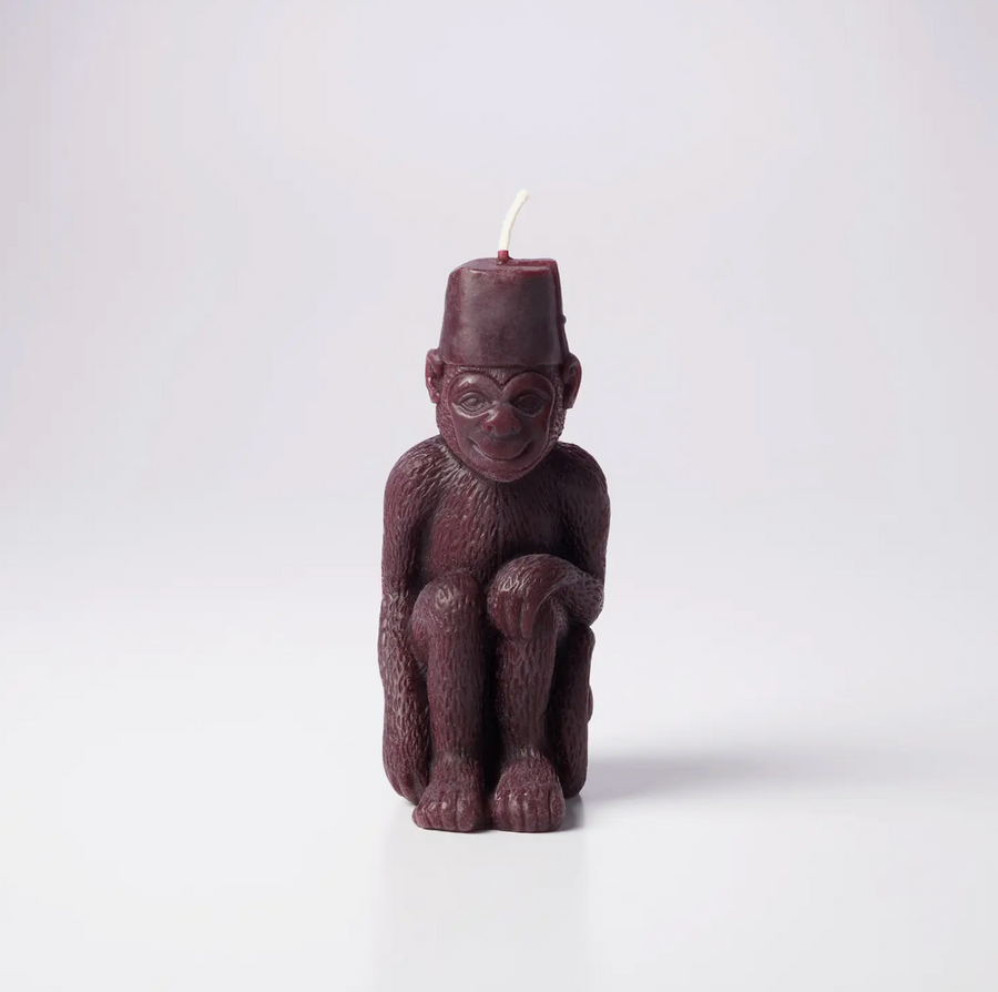 Greentree Home MONKEY WITH A FEZ  CANDLE