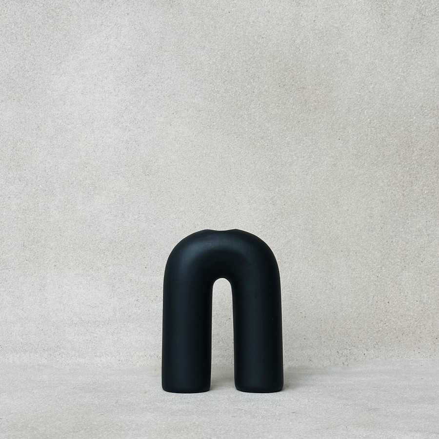 Arch Taper Candle Holder / Charcoal
