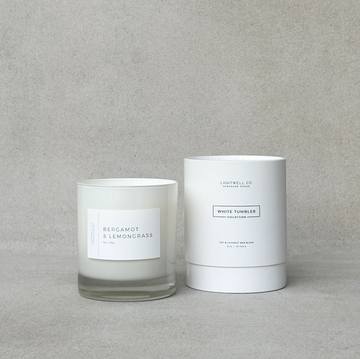 Lightwell Bergamot & Lemongrass White Tumbler