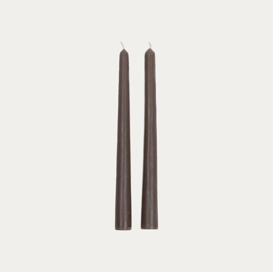 Beeswax Taper Candles / Charcoal