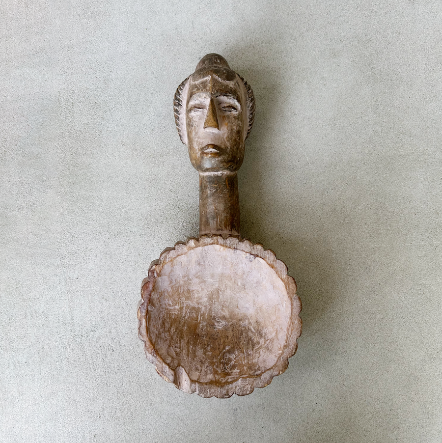 Vintage African Igbo Wooden Chalk Spoon