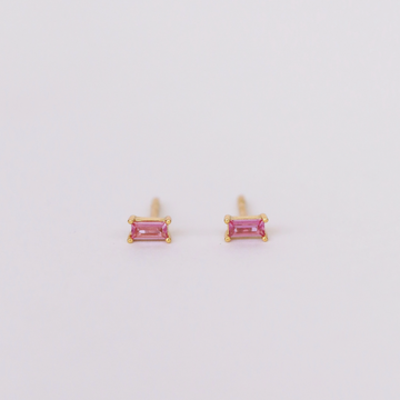 Baguette Rose Earrings