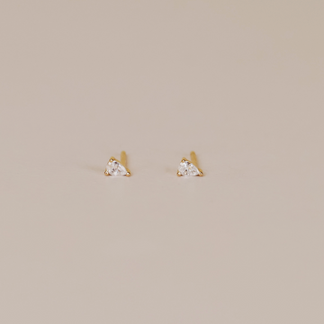 Teardrop White Cz Earrings