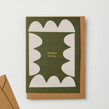 Thankful For You Embossed Greeting Card