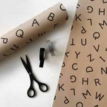 Type Letter Gift Wrapping Paper