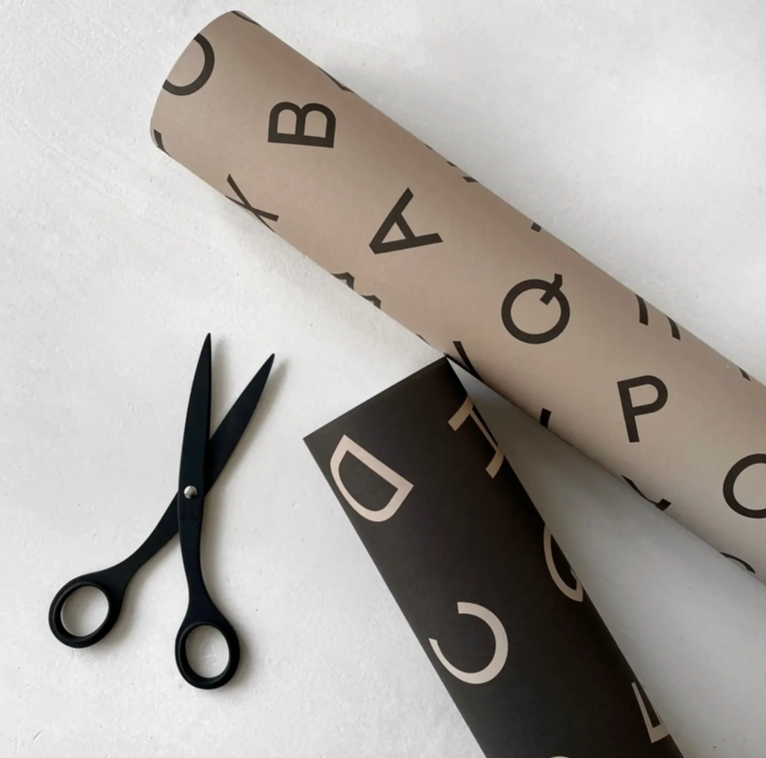 Type Letter Gift Wrapping Paper