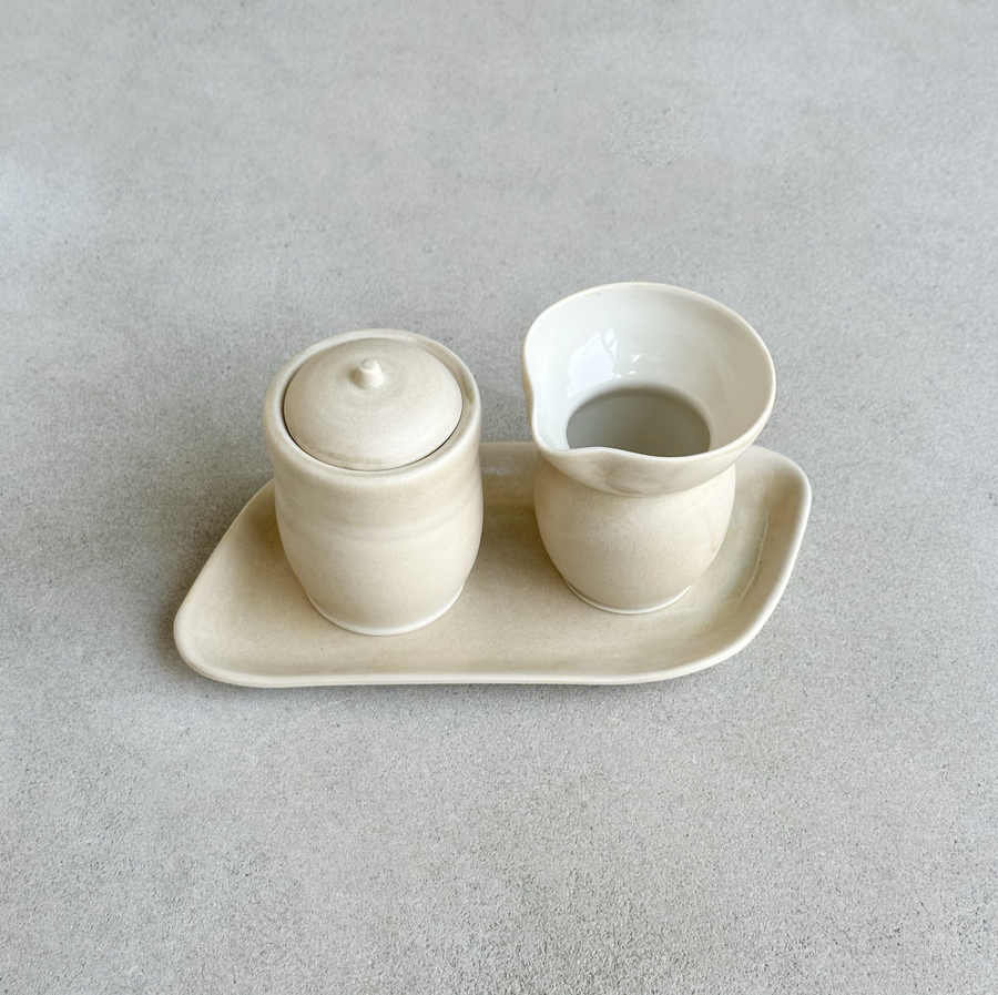 TQD Sandstone Cream and Sugar Set/3