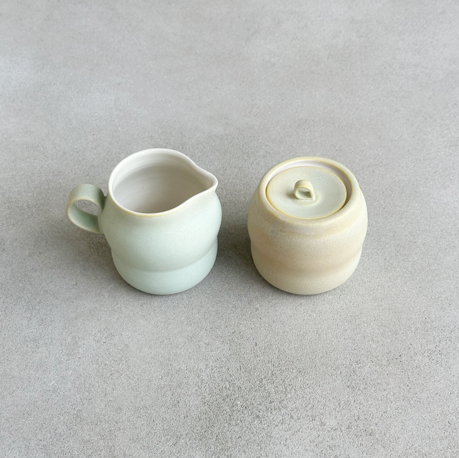 This Quiet Cream and Sugar Set/2 / Lichen