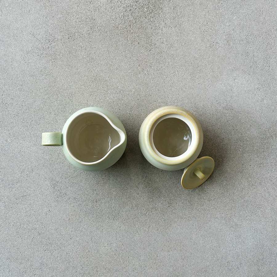 This Quiet Cream and Sugar Set/2 / Lichen