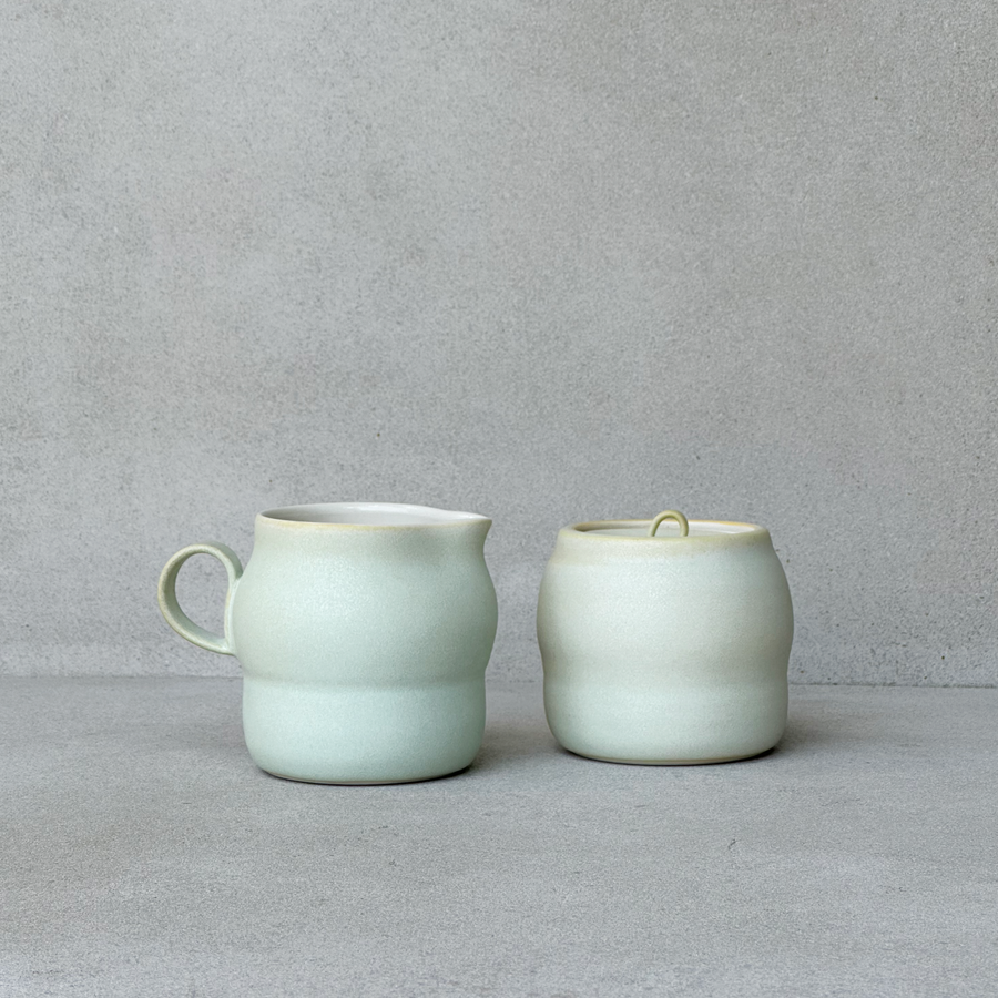 This Quiet Cream and Sugar Set/2 / Lichen