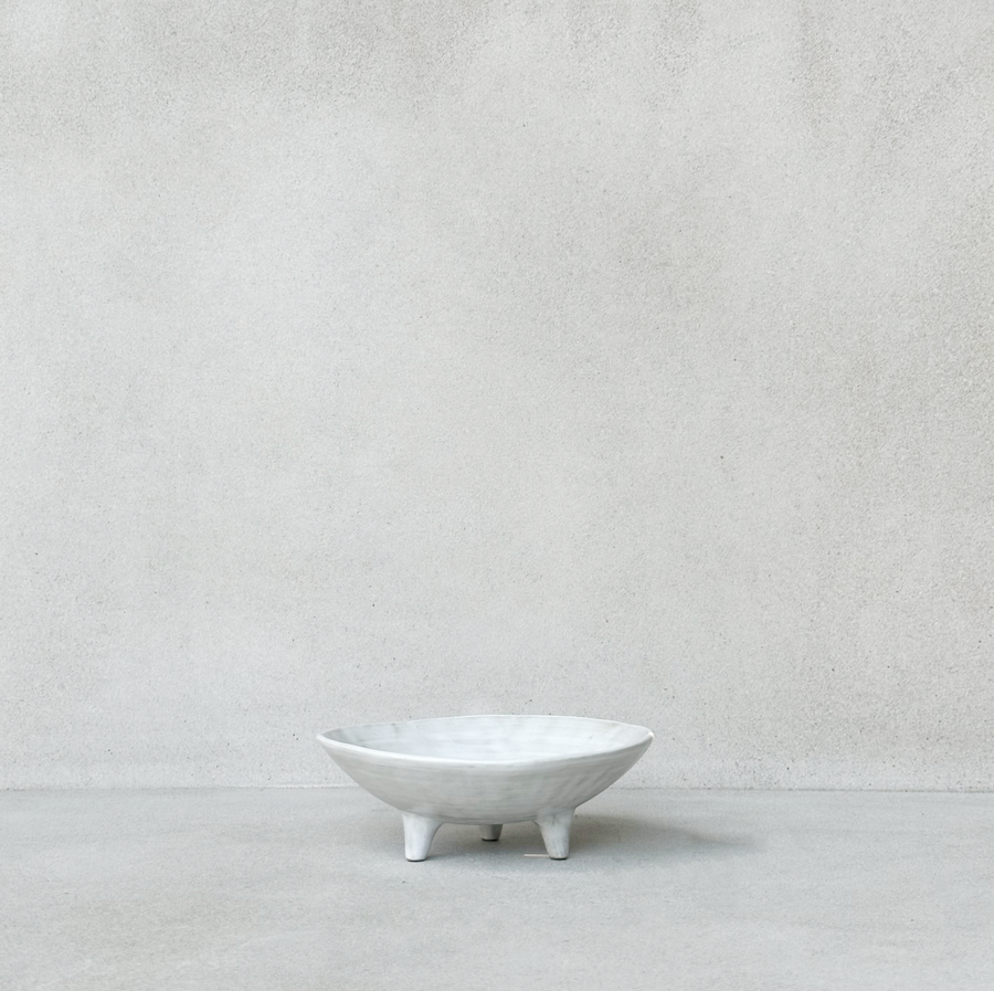 White Tri-Footed Bowl