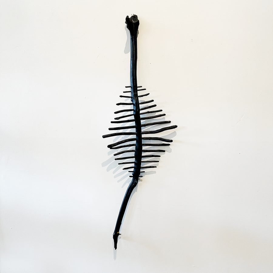 CN Charred Wood Spine Wall Sculpture