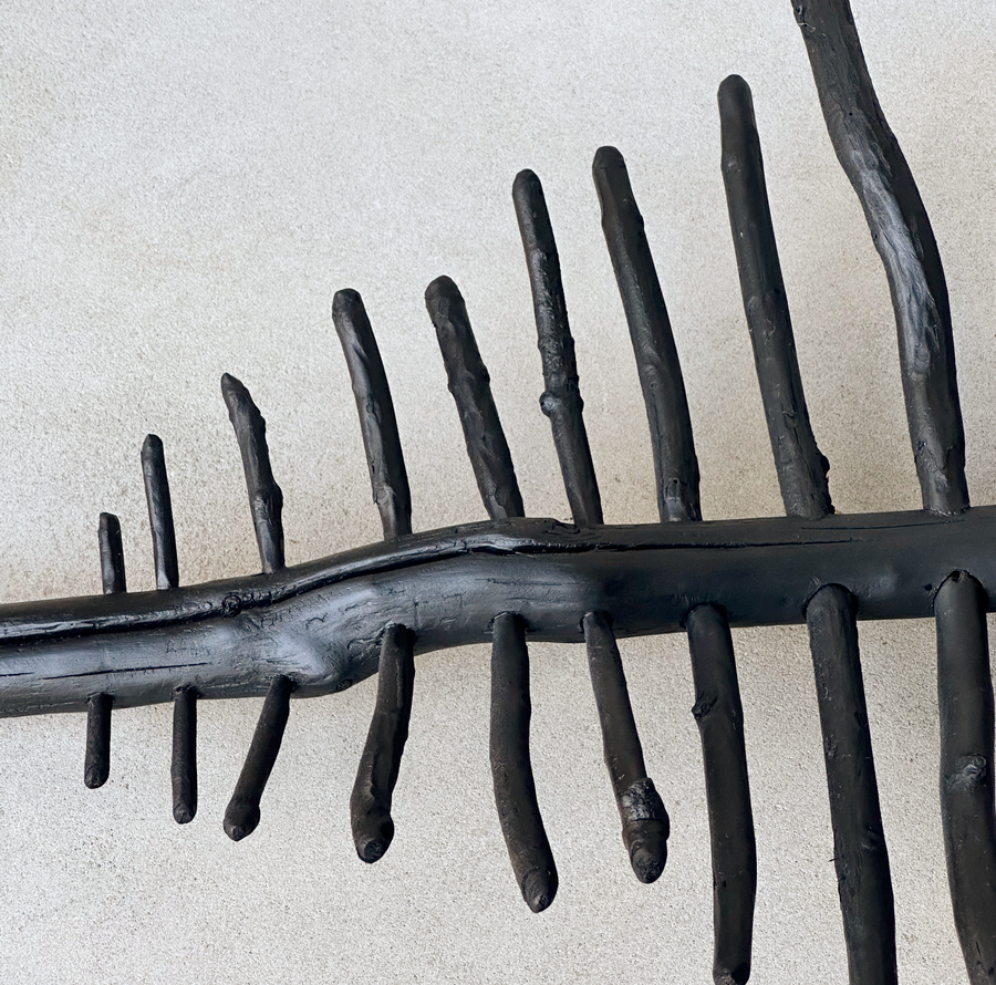 CN Charred Wood Spine Wall Sculpture