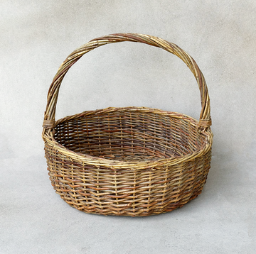 Vintage Woven Handled Basket