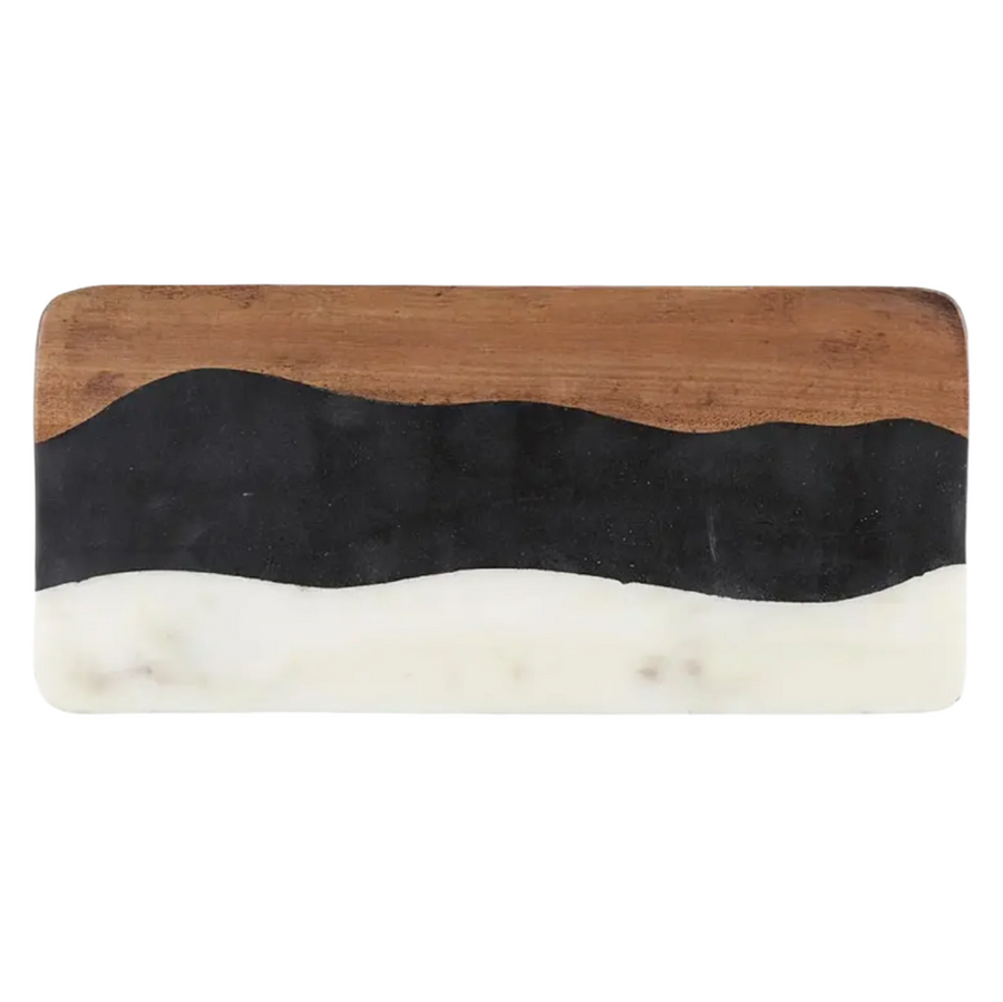 Marble + Wood Serving Board