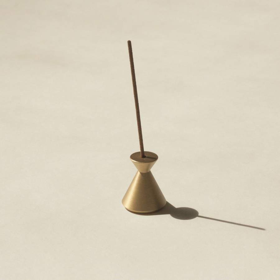 Hourglass Brass Incense Holder