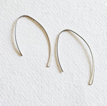 Hoop Wire Earrings / Silver