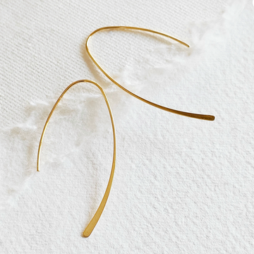 Hoop Wire Earrings / Gold