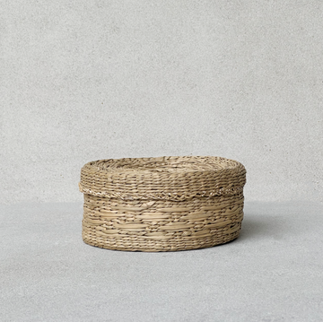 Vintage Lidded Woven Basket