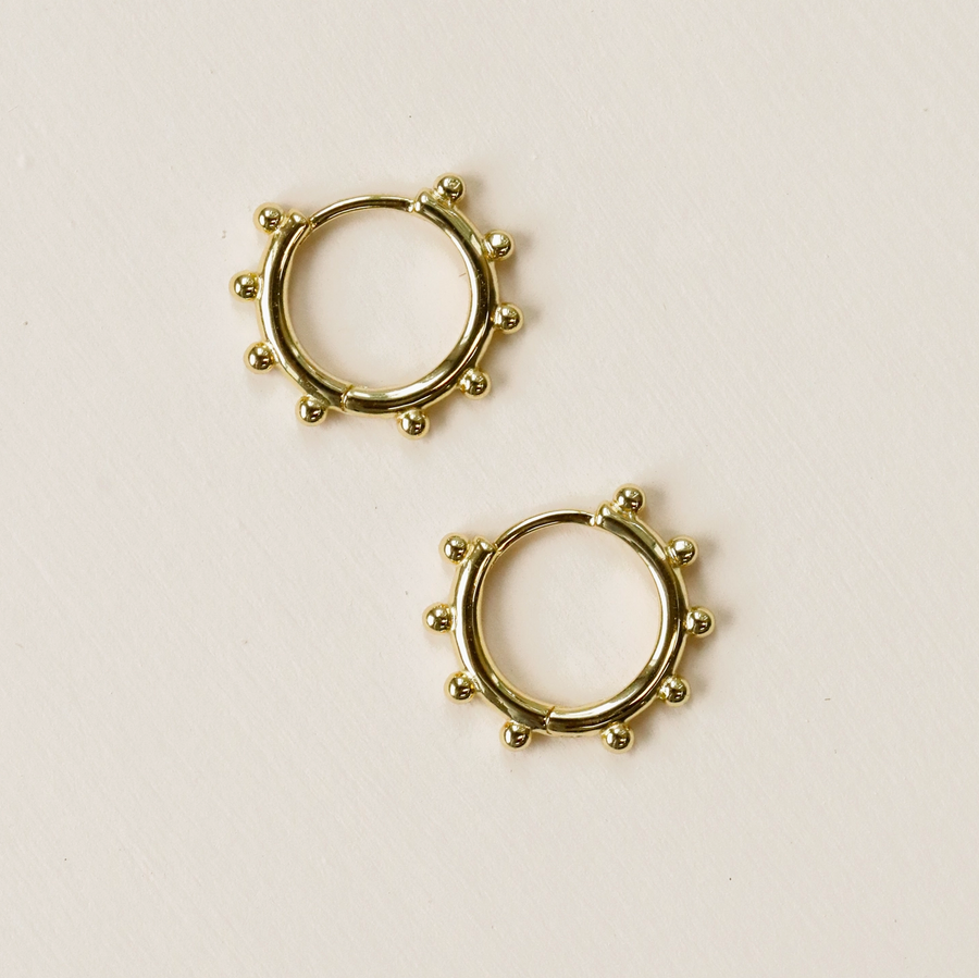 Gold Hoop - Beaded - Earrings