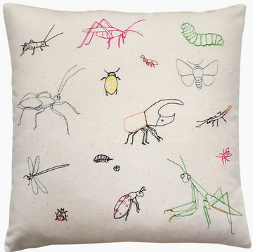 Bugs of the World Pillow 10x18