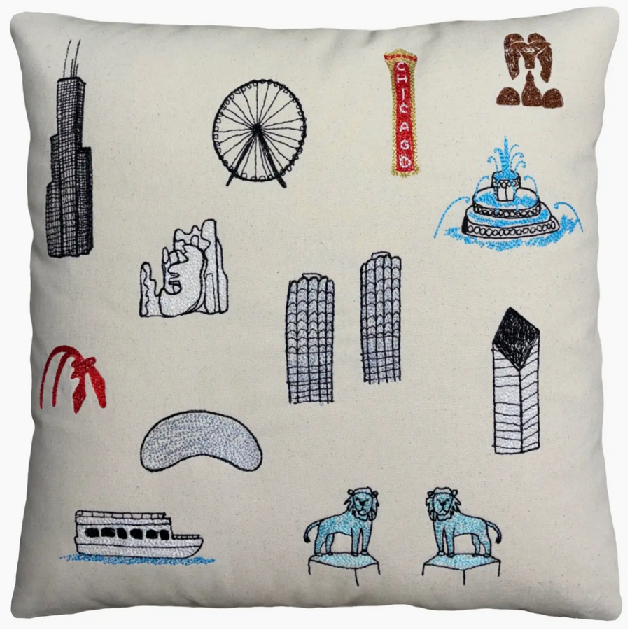 Chicago Pillow (Colorful) 22