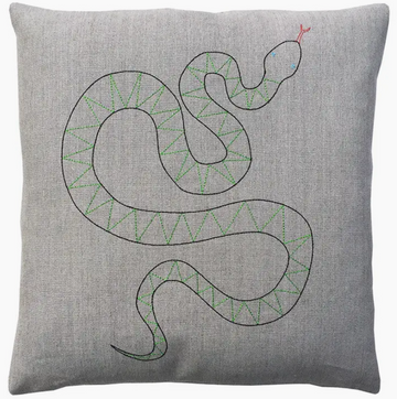 Snake Pillow, Linen 18