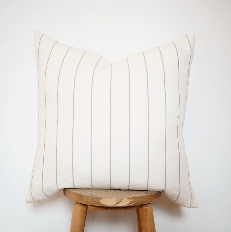 Cotton Gauze Pillow  / Wide Stripes 24