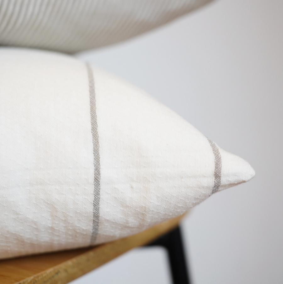 Cotton Gauze Pillow  / Wide Stripes 14