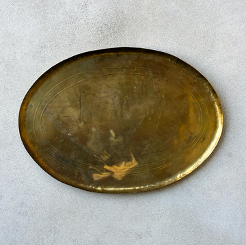 Vintage Brass Oval Tray