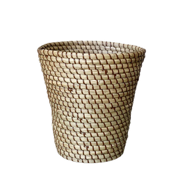 Woven Waste Basket / Brown