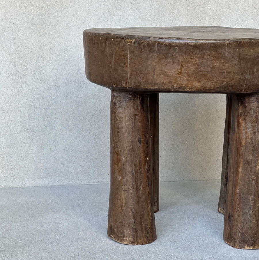 Vintage African Lobi Stool / Medium Wood