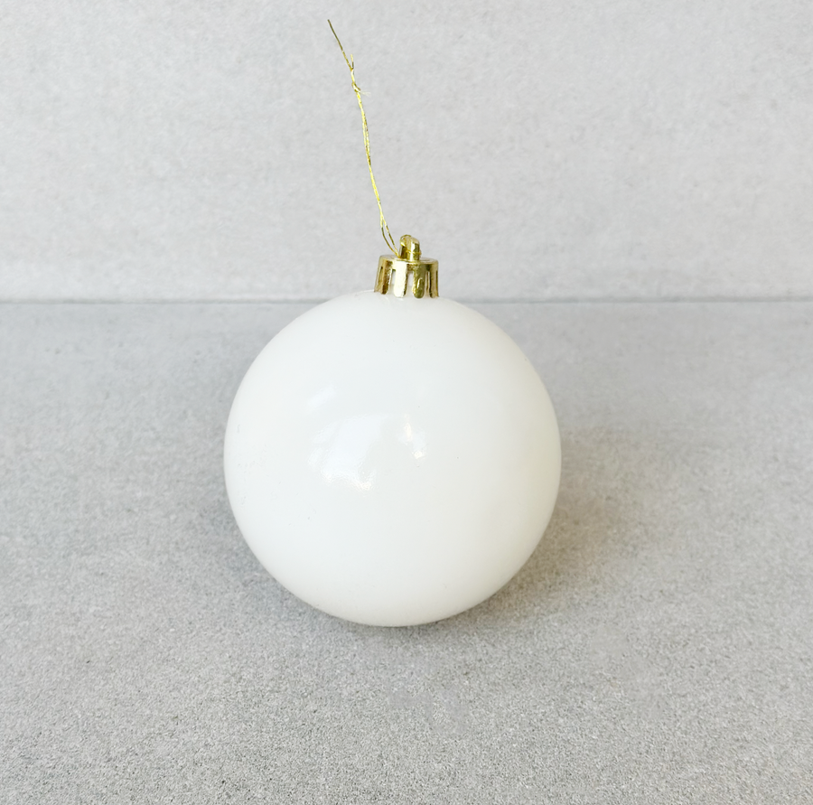 Ivory Shatterproof Ornament