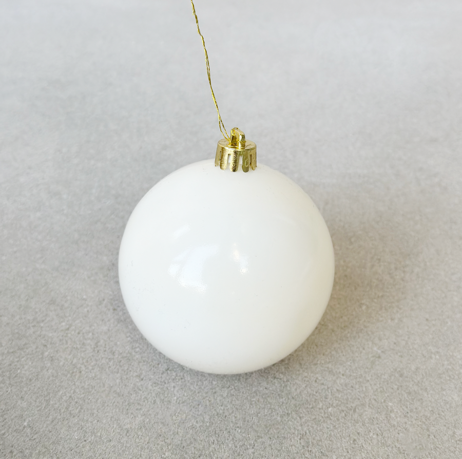 Ivory Shatterproof Ornament